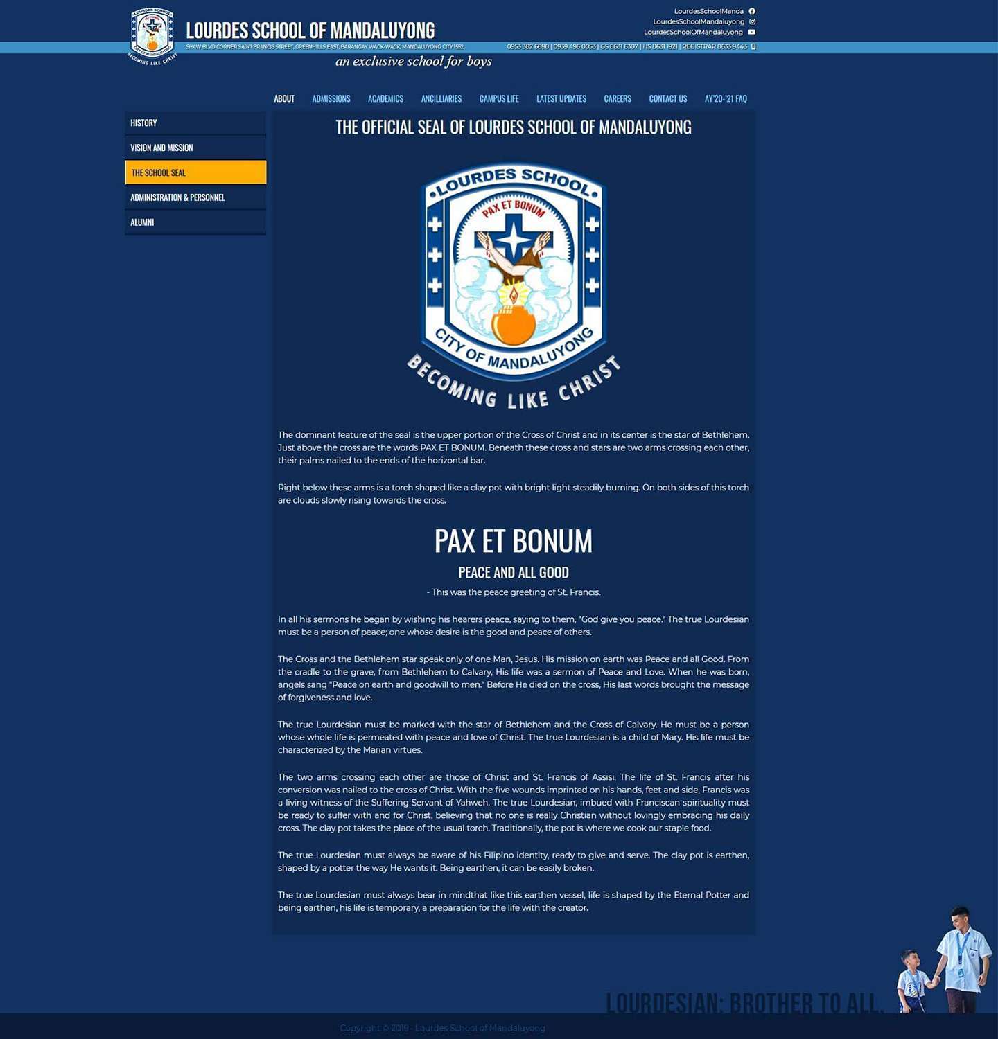 Home 45 LSOM - The School Seal